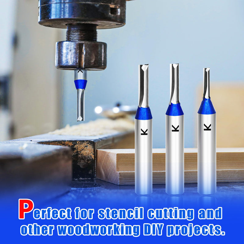 [Australia - AusPower] - ASNOMY 3 mm Groove Cutter 8 mm Shank, Carbide Cutter Router Bits, Straight Wood Cutter Router Bit Set, Milling Tool for Woodworking 1 Stück--8xØ3x12mm 
