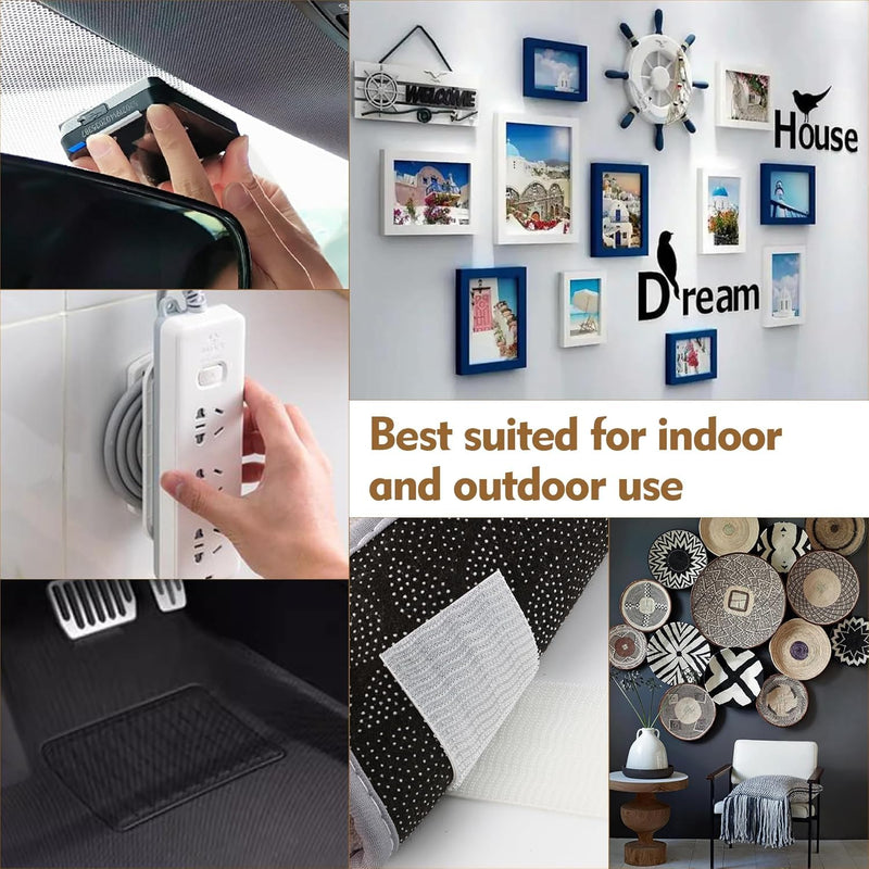 [Australia - AusPower] - Dual Lock SJ3550 Reclosable Fastener 2''×3Ft Black Heavy Duty Mounting Tape Strong Adhesive with Interlocking Mushroom-Shaped Heads for Indoor and Outdoor Use 1 Pack 