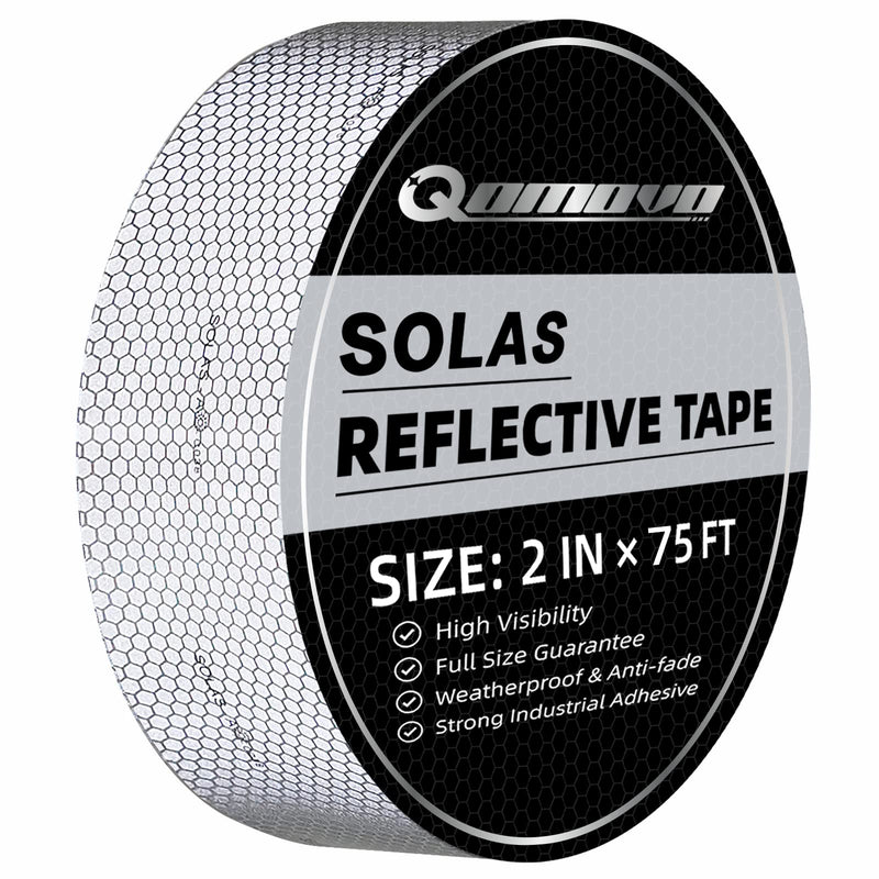 Solas Reflective Tape Silver Marine Safety Warning Tape(2in x 75ft) 2 IN X 75 FT