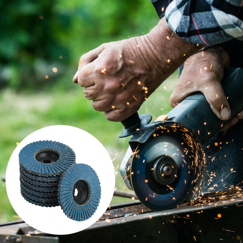 [Australia - AusPower] - Pack of 8 Flap Discs, Flap Discs, Sanding Mop Discs for Angle Grinders, Sanding Discs, Sanding Mop Discs, Diameter 75 mm x 10 mm, Grit 40/60/80/120, High Performance Sanding Discs for Metal, Wood 