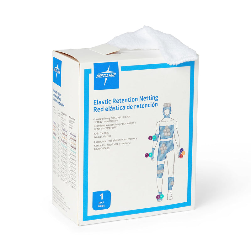 [Australia - AusPower] - Medline Stretch Tubular Elastic Dressing Retention Net, Size 3, 9" x 25 yd., Ideal for Wound Care, Single Pack 