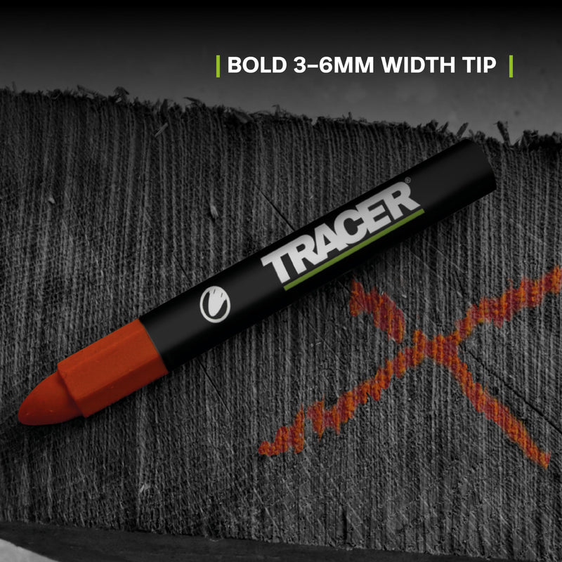 [Australia - AusPower] - Tracer Timber Chalk Marker Pens 12 Pack Red 12 x Red Multi Surface Marker Pens 
