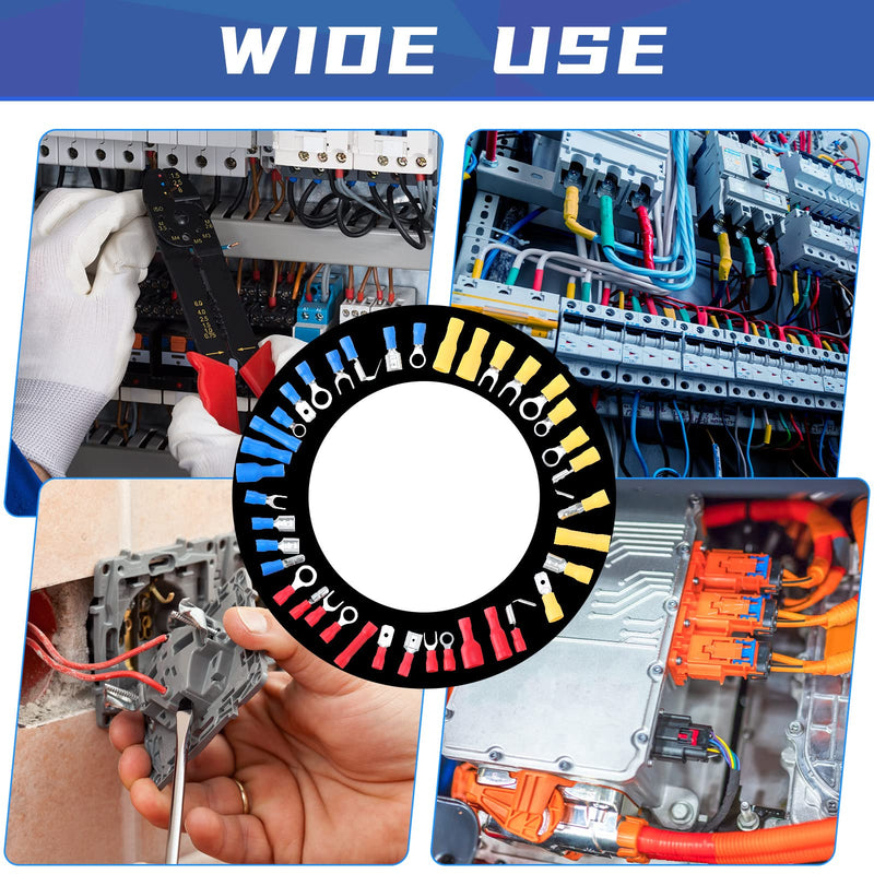 Hoteam 1200 Pcs Cold Shrink Insulated Electrical Wire Connectors Kit Wire Crimp Terminals Butt, Ring, Spade, Fork Quick Disconnect Assortment Kit with Storage Box for Automotive Marine Boat Truck