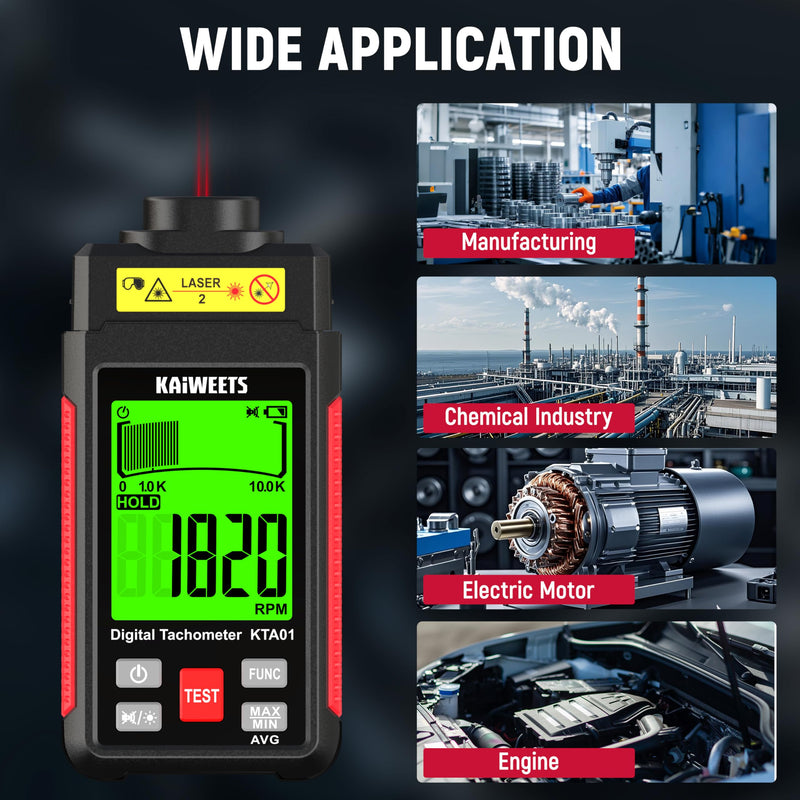 [Australia - AusPower] - KAIWEETS Digital Multimeter and KAIWEETS Non Contact RPM Tachometer 