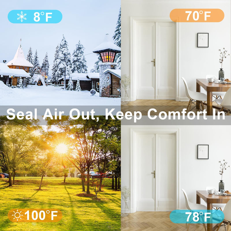 Square Weather Stripping Door Seal, High Density, Large Gaps,1x1in | Seals Trailer, Camper & Garage Doors, Blocks Light, Drafts & Noise, Strong Adhesive Foam, Single-Sided, Removable, No Residue White 1 In x 1 In x 13Ft