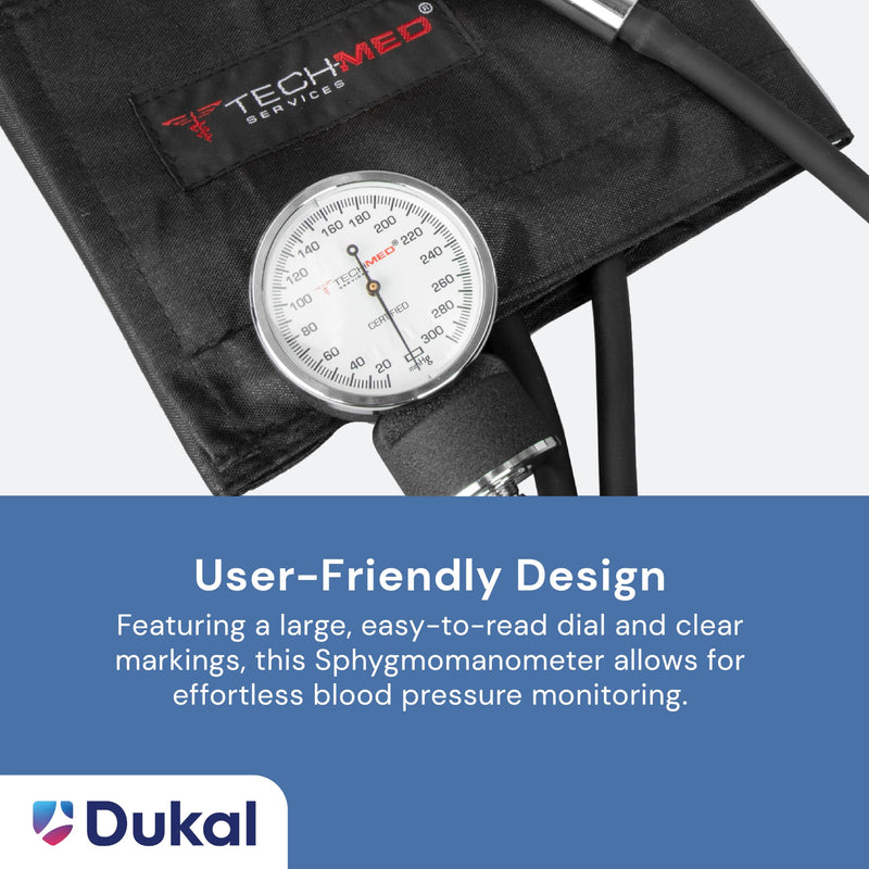 [Australia - AusPower] - Standard Manual Blood Pressure Cuff | Precise Monitoring Blood Pressure Cuff Manual and Sphygmomanometer | Black Nylon BP Cuff Manual 