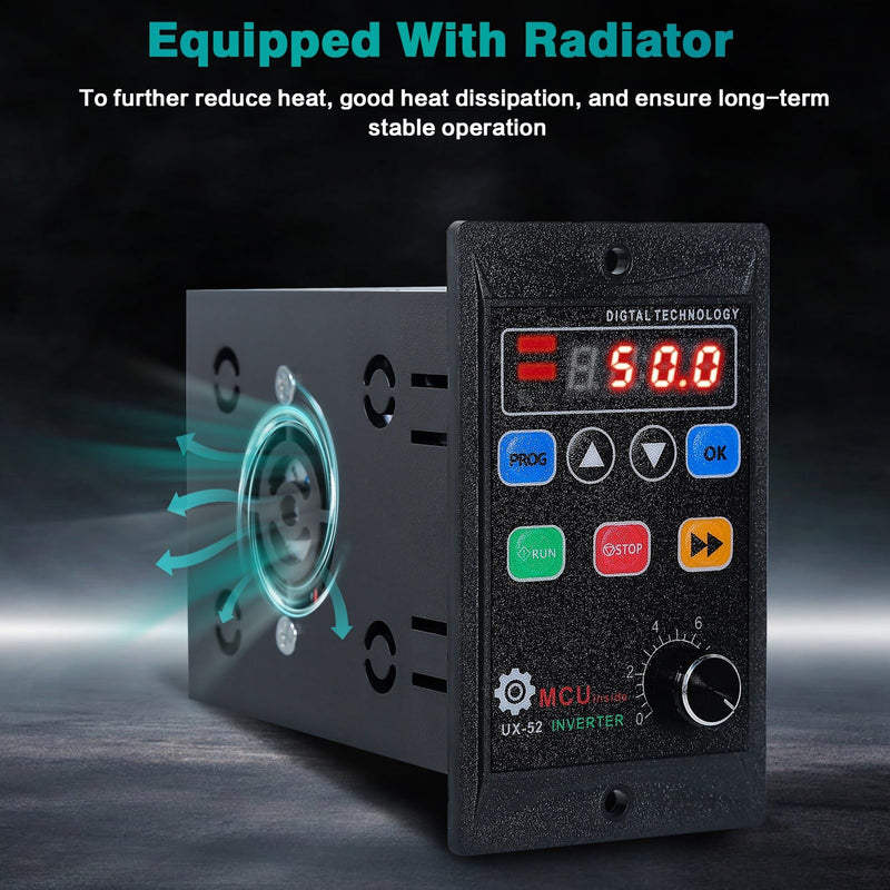 [Australia - AusPower] - DEWIN Frequency Converter, VFD Frequency Converter 230 V 1 Phase Input 3 Phase Output VFD Speed Controller for Motor Speed Control 1100 W AC 220 V AC220V 1100W 