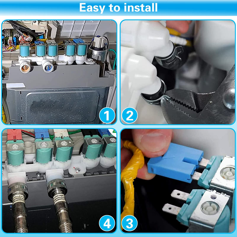 [Australia - AusPower] - DC97-15459G Water Inlet Valve Assembly Fit for Samsung Washer, Replaces AP5623056 PS4220861 EAP4220861 3276197 WA45H7000AW WA48H7400AW（Upgraded 5-Solenoid Design, Leak-Proof)） DC97-15459G 
