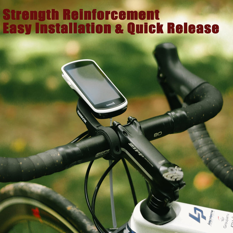 [Australia - AusPower] - Thinvik Bike Computer Mount for Garmin Edge 1040 1030 840 830 540 530 130 Compatible with 25.4 31.8 35mm Handlebars Comes with Quick Release Gopro Mount Adapter and Light Holder 