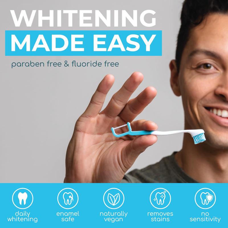 Brushee The Evolution Oral Care Whitening | Prepasted On-The-Go Whitening Toothbrushes | 4-in-1 (Paste + Brush + Floss + Pick) | Individually Wrapped | Disposable | Travel Toothbrushes (36-Pack) 36 Count (Pack of 1)