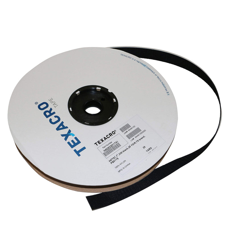 [Australia - AusPower] - Velcro USA HOOK 70/BLK07525 70/71 TEXACRO Adhesive-Backed Hook-Side Only: 3/4" x 75 ft., black 