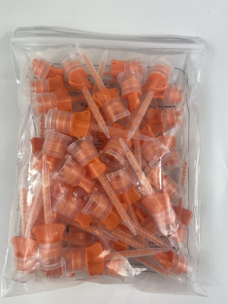 [Australia - AusPower] - 48 pcs Crown & Bridge Orange 10:1/4:1 Ratio Dental Mixing Tips DX-Mixer® 