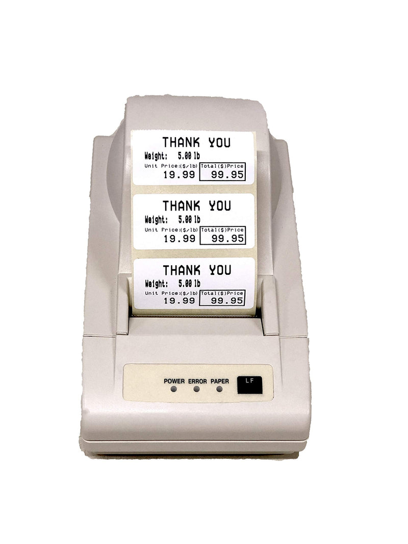 Aquos CAS Printing Scale Label Rolls (8060) – Rectangular Blank Thermal Label Rolls | CAS Scale Labels for Grocery Stores, Butcher Shops, Delis & Supermarkets | Made in USA (8060, 12 Rolls) 8060