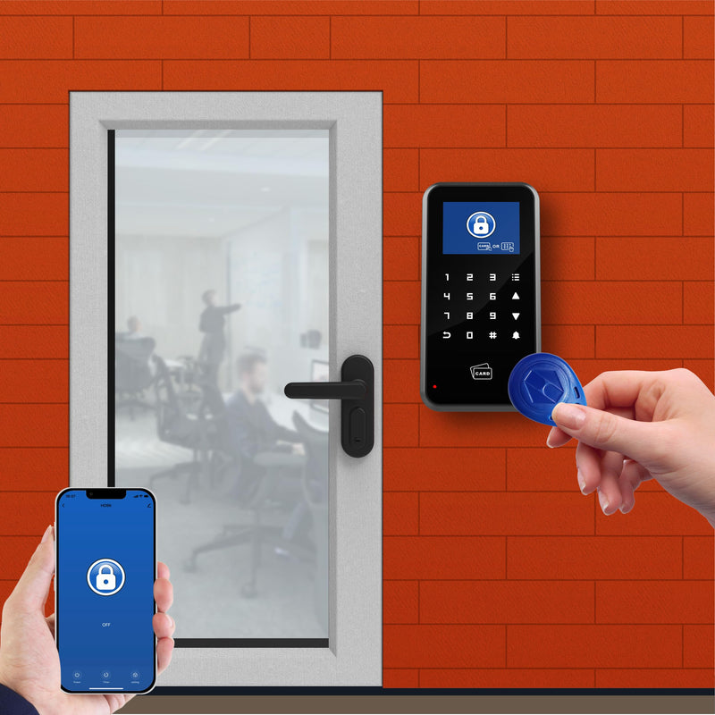 [Australia - AusPower] - UHPPOTE 2.4-inch Display Door Access Control Touch Keypad 125khz Compatible with WiFi Tuya 