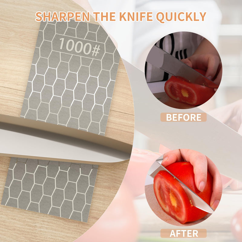 [Australia - AusPower] - CWOVRS Diamond Sharpening Stones, 5 PCS Diamond Sharpening Plates with Honeycomb Surface Plate for Scissors Knives Outdoor Tools From Coarse To Extra Fine 200/400/600/1000/2000 Grit XL 