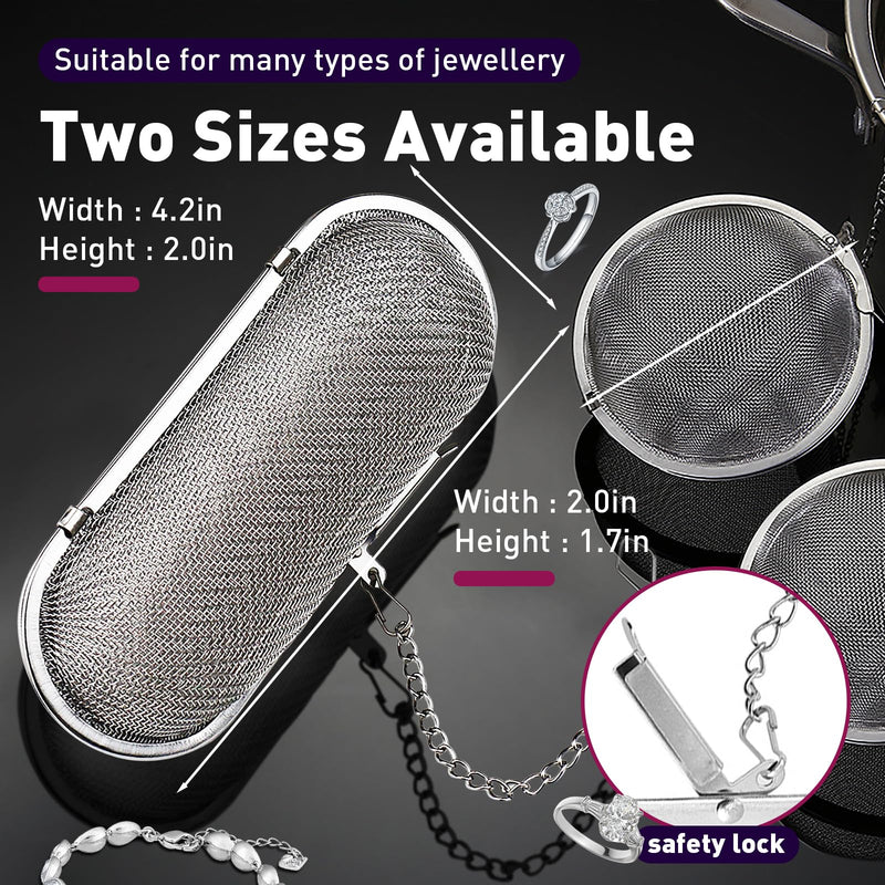 [Australia - AusPower] - 3-Pack Ultrasonic Cleaner Basket - Stainless Steel Basket for Ultrasonic Jewelry Cleaner - Ideal Parts Washer Basket 