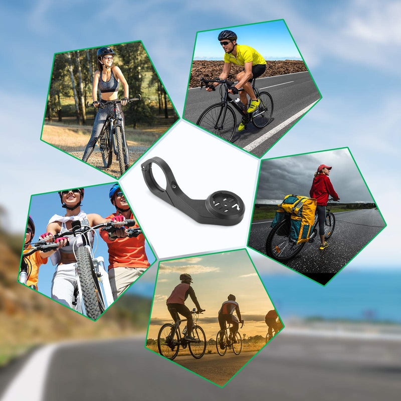 [Australia - AusPower] - CooSpo Bike Computer Mount, Out-Front Bike Computer Mount Compatible with Garmin,Wahoo,XOSS Bike Computer, Out Front Bracket Plastic Bike Computer Mount Adapter Base YCJ-BK 