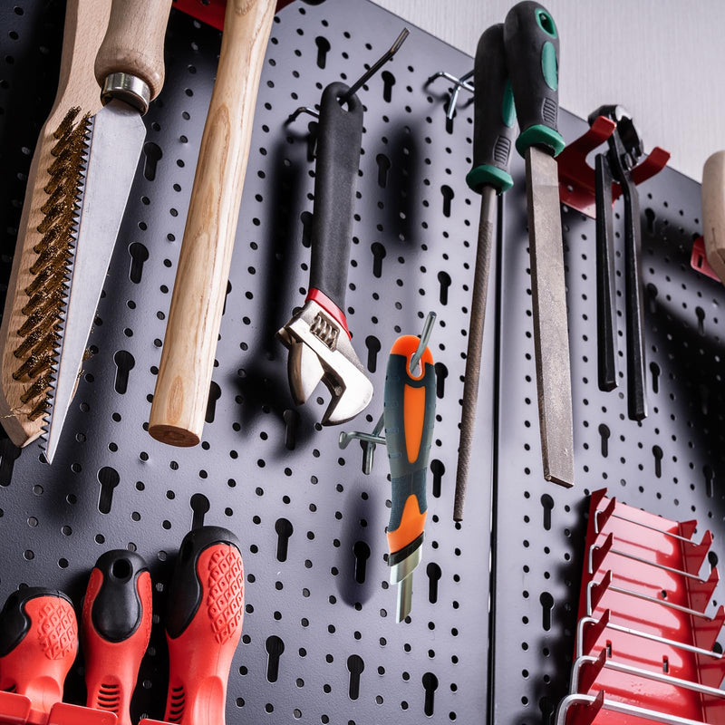 [Australia - AusPower] - 50 Pack 2 Inch Pegboard Hooks, L Shape Metal Hooks Kit for 1/4" and 1/8" Pegboard, Utility Hooks Suit for Organizing Storage Tools, Garage, Kitchen, Office, Tools 