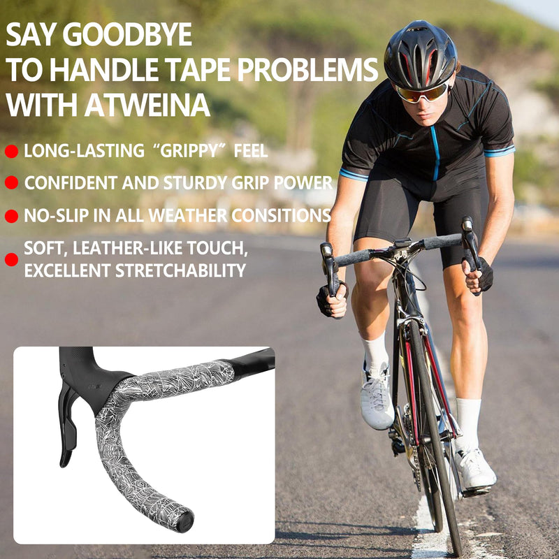 Attitude Fade Road Bike Handlebar Tape (2 Rolls) (Grey) | Material:Absorbing EVA Foam And Eco-Friendly PU;Non slip;Enhanced Grip;Comfortable Ride Grey