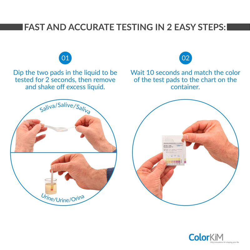 [Australia - AusPower] - pH Paper for Testing pH Balance in the Body, 4.5-10 Scale (100 Strips) 