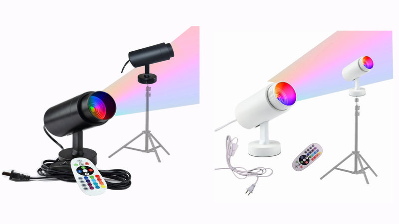 RGB Photography Lighting Spotlight LED Video Light Continuous Output Studio Lighting with Remote Adjustable Focus (Black)…