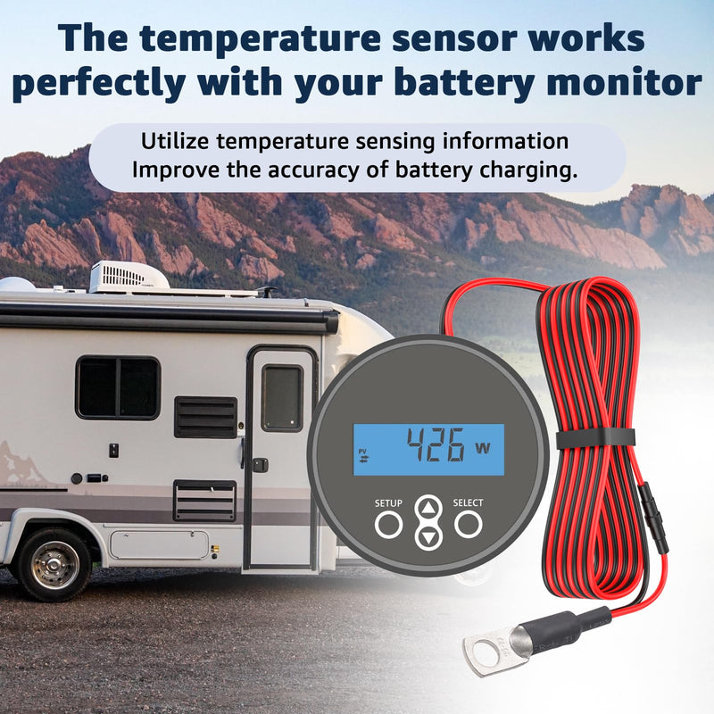 [Australia - AusPower] - Temperature Sensor Compatible with Victron Energy for BMV-702/712 – Battery Monitor Accessory, Compatible with Victron BMV-712 & BMV-702, Enhances Charging Accuracy 