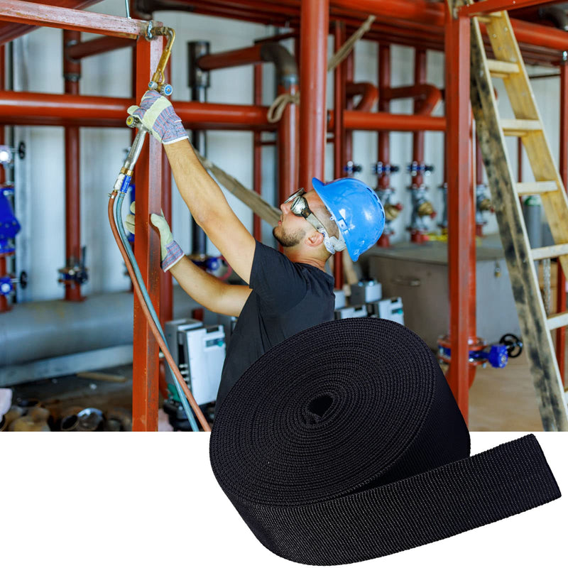 Nylon Protective Hose Sleeve Sheath Cable Cover Welding Tig Torch Hydraulic Hose, 1.5 Inch ID, 25 Feet Length, Black 1.5 Inch ID, 25 Feet Long