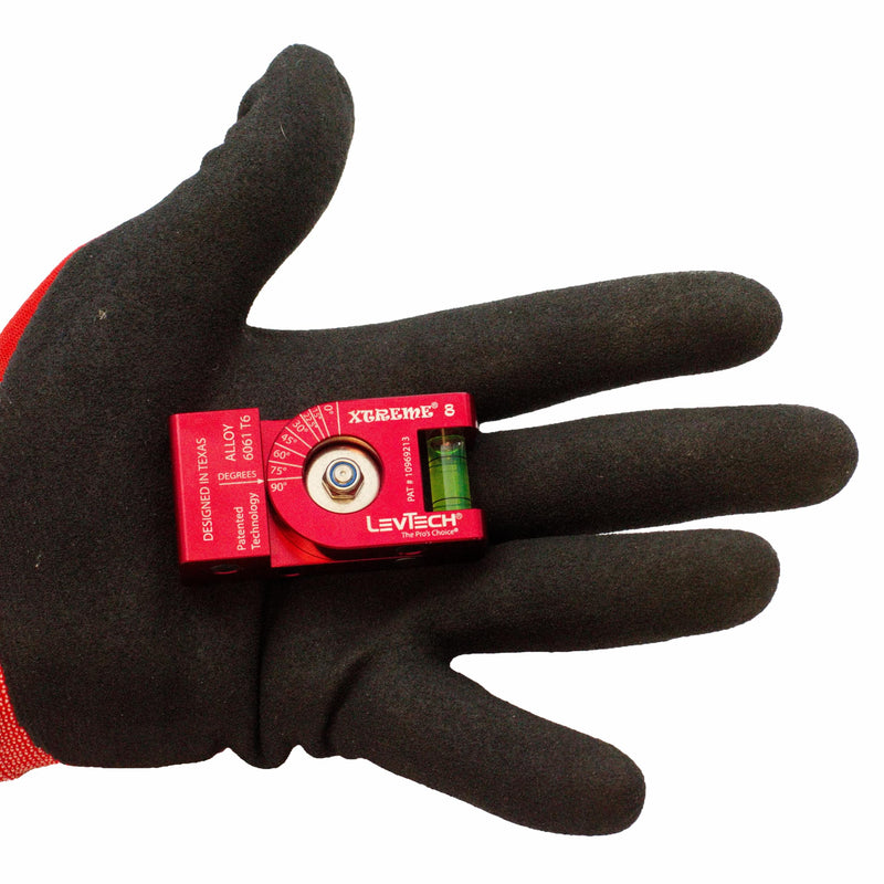 [Australia - AusPower] - LEVTECH Magnetic Torpedo Level – 8 Angle Marks (0°, 15°, 22.5°, 30°, 45°, 60°, 75°, 90°) | Rare Earth Magnets | Replaceable Vial | Heavy-Duty Aluminum Body Xtreme 8 