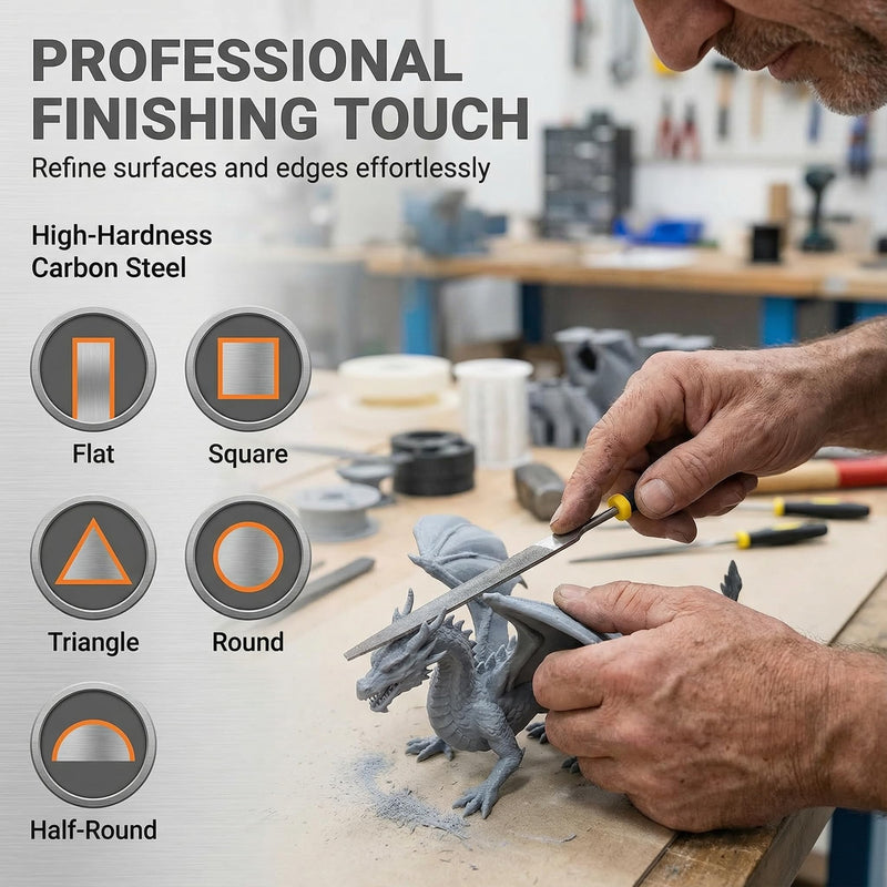 [Australia - AusPower] - 34 in 1 3D Printer Tools Kit Essential Accessories for All FDM & SLA 3D Printers Nozzle Cleaning & Filament Removal Scrapers 5 Types of Files, Brushes, Wire Cutter, Engraving Knife P01 