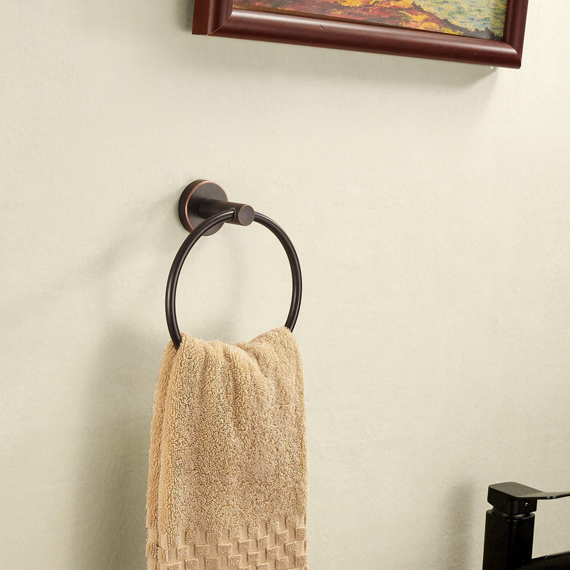 Bronze Toilet Paper Holder Towel Ring,Oil Rubbed Bronze Toilet Roll Holder Hand Towel Holder Bathroom Accessories,Wall Mount Rustic Farmhouse Rustproof Stainless Steel Hardware Set 2PC Oil Rubbed Bronze