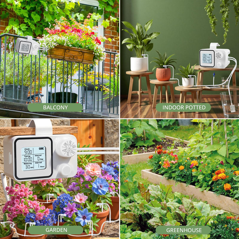 [Australia - AusPower] - Automatic Plant Waterer Indoor Self Watering System, Plant Watering Devices, Automatic Watering System for 15 Potted Plants with Programmable Water Timer, Plant Watering System for Vacation 