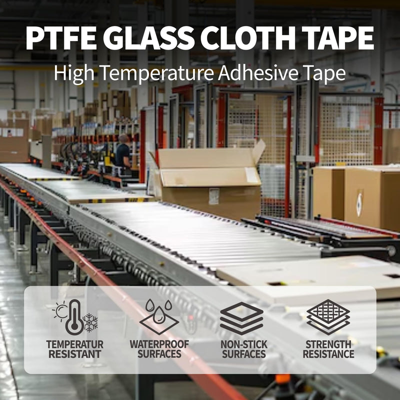 Teflone Tape, High Temperature PTFE Tape for Vacuum Sealer Machine, Hand Impulse Sealers ， 2 in x 33 ft x 0.18mm 2in