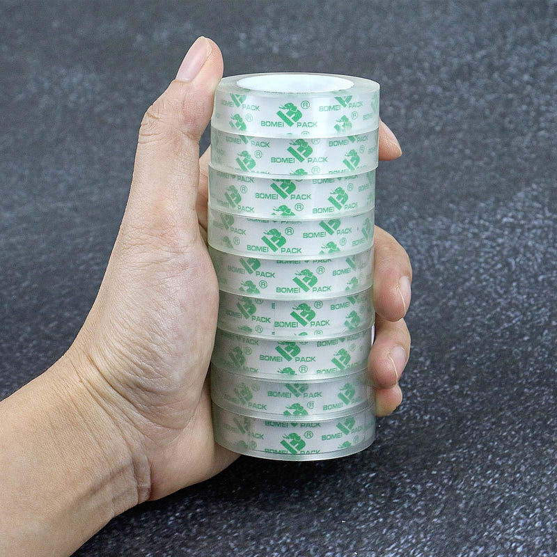BOMEI PACK 48Rolls Crystal Clear Tape Refills for Dispenser, Bulk Office Transparent Tape for Home and School, 1/2Inch x 1000 inch 48