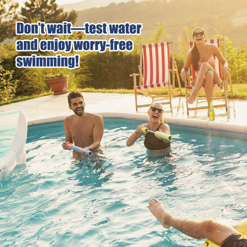 [Australia - AusPower] - 8-in-1 Pool Salt Test Strips: 150 Count Pool Test Strips for Salt Water Pool Hot Tub Spa Water Easy to Tests Salt, pH, Chlorine, Bromine, Alkalinity, Hardness, Cyanuric Acid 8IN1-150 