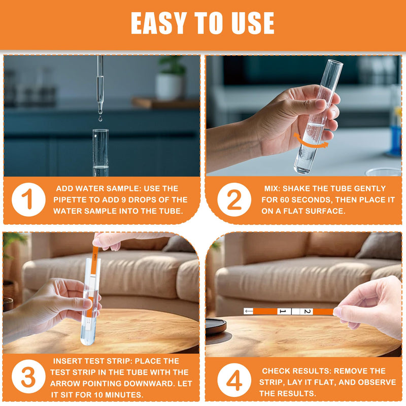 [Australia - AusPower] - Lead Water Test Kit for Drinking Water: 2 Counts Water Lead Test Kit Detects Lead in Water, Accurate at Home Lead Testing Kit Results in 10 Minutes 