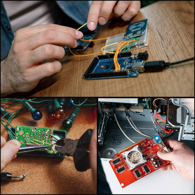 [Australia - AusPower] - 2-125 mm Breadboard Jumper Wire Kits, PCB Circuit Boards Jumper Wire Cables Assortment Kits with 14 Different Lengths, for Breadboard Prototyping Solder Circuits (840Pcs) 840Pcs 