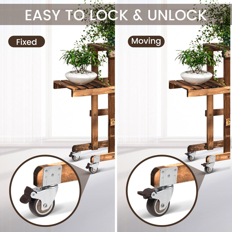 [Australia - AusPower] - Nefish Side Mount Casters 2 Inch L-Shaped Small Rubber Caster Set of 4, Ball Bearing 360 Degree Plate Swivel Castors Wheel 600 LBS, Casters Wheels for Furniture, Baby Bed, Kitchen, Cabinet, Table 2 Inch L-shape Casters 