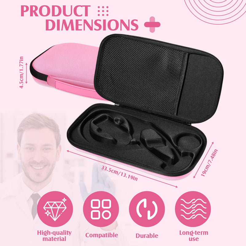 [Australia - AusPower] - 1 Pack Digital Stethoscope Case, 13.19 x 7.48 x 1.77 Inches Large Carrying Case Compatible with Digital or Cardiology Stethoscope(Raspberry) Raspberry 