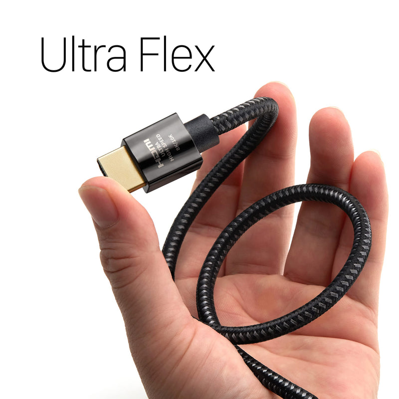 Zeskit X-Tech 48Gbps Ultra High Speed HDMI Cable 10ft, 8K60 4K120 144Hz eARC HDR HDCP 2.2 2.3 Compatible with Dolby Vision Apple TV 4K Roku Sony LG Samsung Xbox Series X RTX 3080 PS4 PS5 10 ft