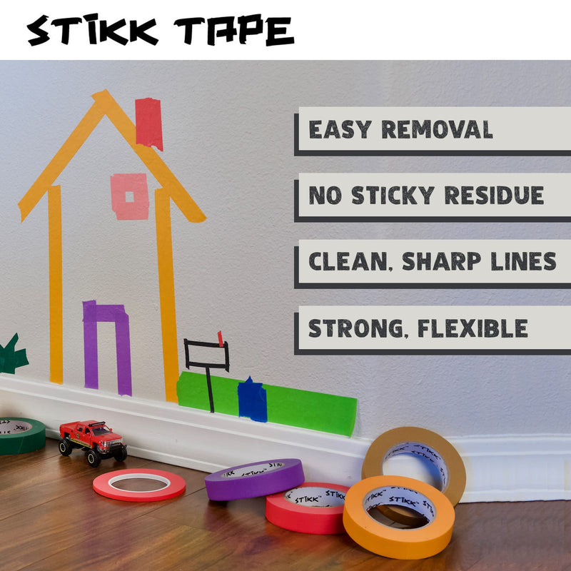 [Australia - AusPower] - STIKK Painters Tape - 1pk White Painter Tape - 2 inch x 60 yards - Paint Tape for Painting, Edges, Trim, Ceilings - Masking Tape for DIY Paint Projects - Residue-Free Painting Tape 2” - 1 Unit 