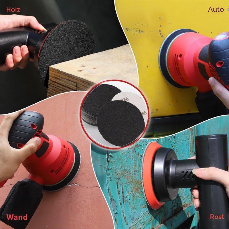 Stebruam Pack of 20 Sandpaper 150 mm Velcro Dry Wet Grit 8000 | sanding discs for car metal 20 pieces 8000 grit