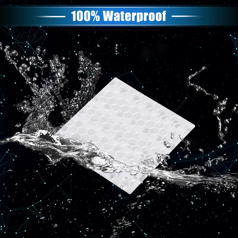 20 Pcs Reflective Stickers, 1.97"x1.97" Square Shape Safety Tape Reflector Universal for Cars Trucks Trailers Waterproof PET White