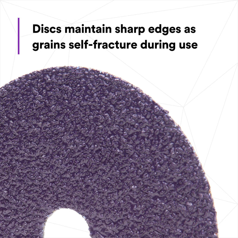3M Cubitron II Abrasive Fibre Disc, 33415, 5 in x 7/8 in, 60+ Grit, 5 Pack, High Performance, Fast Cutting, Long Lasting