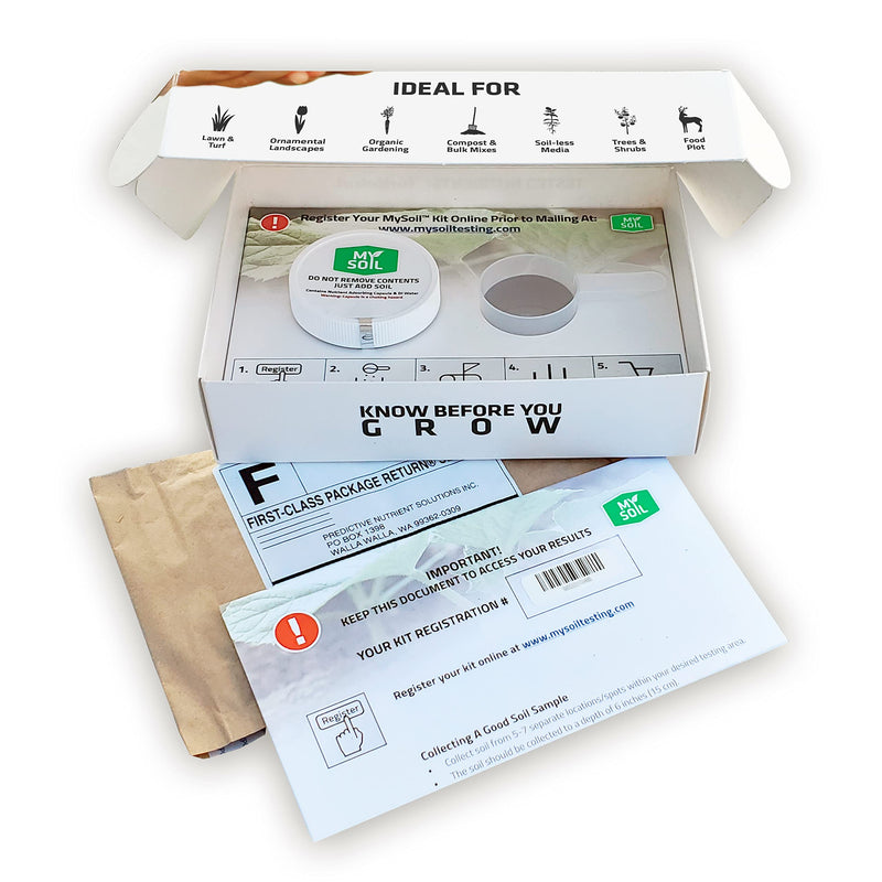 MySoil Soil Test Kit, Unlock Your Lawn & Garden Potential, Complete & Accurate Nutrient and pH Analysis with Recommendations Tailored to Your Soil and Plant Needs 1 Kit