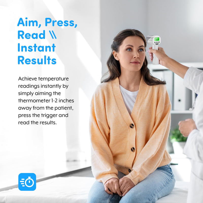 [Australia - AusPower] - Medical Grade FSA HSA Approved Digital Thermometer, Heavy Duty Touchless Infrared Forehead Thermometer, for Adults & Baby, 1s Instant Results Fahrenheit & Celsius 