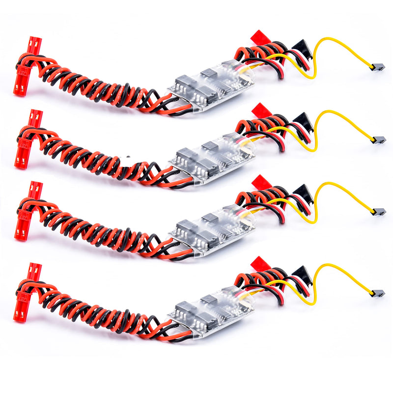 [Australia - AusPower] - Bidirectional 5A ESC Brushed Speed Controller Dual Way ESC 2S-3S Lipo for RC Model Boat/Tank 130 180 Brushed Motor Spare Parts(4PCS) 