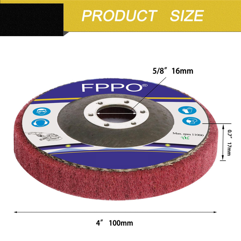 [Australia - AusPower] - 9Pcs 4" x 5/8" Nylon Fiber Flap Disc Polishing Grinding Wheel,Scouring pad Buffing Wheel for Angle Grinder Polishing,Flap Discs for Power-Operated Grinders 