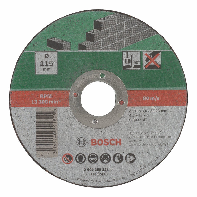 [Australia - AusPower] - Bosch 2609256328 DIY Cutting Disc Stone 115 mm ø x 2.5 mm Straight 