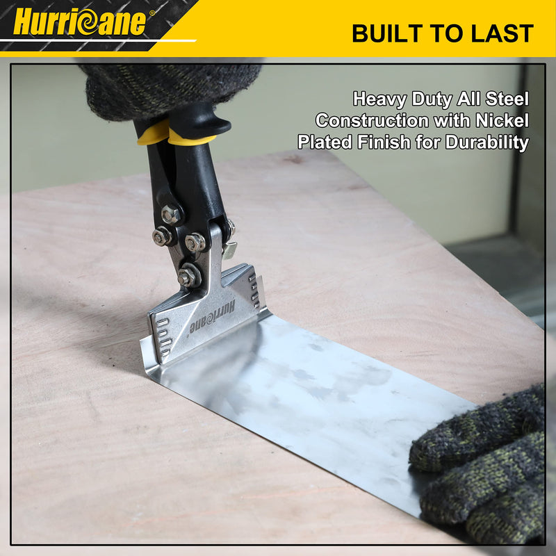 [Australia - AusPower] - HURRICANE Sheet Metal Hand Seamer, 3 Inch Straight Jaw Sheet Metal Bender Tools for Flattening Metal, Ergonomic TyreGrip Handle 3 Inch TyreGrip Ergonomic Handle 