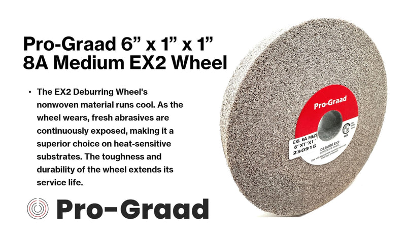 [Australia - AusPower] - EX2 Convolute Deburring Polishing Wheel - 6" x 1" x 1" 8A MED Grit Aluminum Oxide - Extra Durable - Metal Deburring, Finishing and Polishing Wheel - Convolute - (1 Pack) 